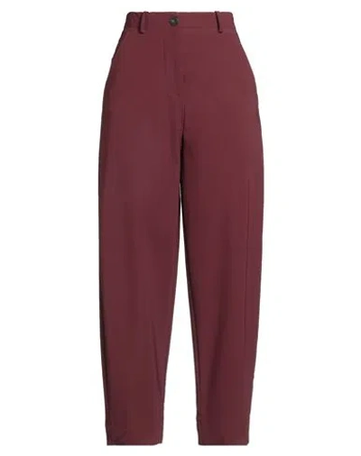 Rrd Woman Pants Burgundy Size 6 Polyamide, Elastane, Polyester In Red