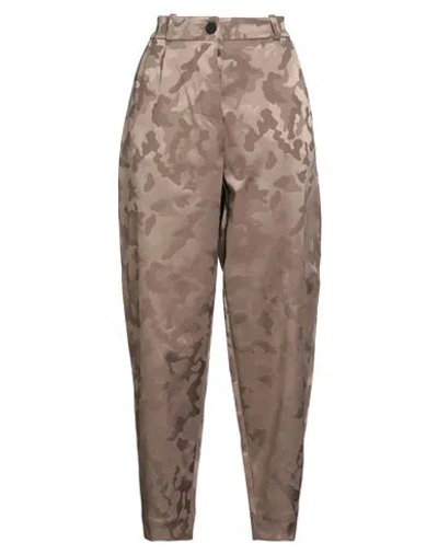 Rrd Woman Pants Taupe Size 4 Polyamide, Elastane In Gold