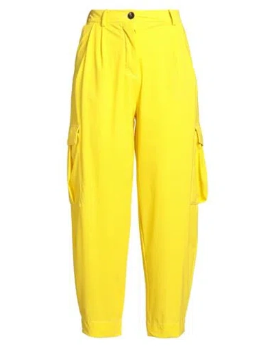 Rrd Woman Pants Yellow Size 6 Polyamide, Elastane