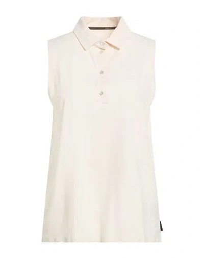 Rrd Woman Polo Shirt Cream Size 8 Polyamide, Elastane In White