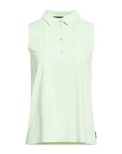 Rrd Woman Polo Shirt Light Green Size 10 Polyamide, Elastane