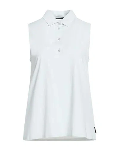 Rrd Woman Polo Shirt Light Grey Size 12 Polyamide, Elastane In Gray