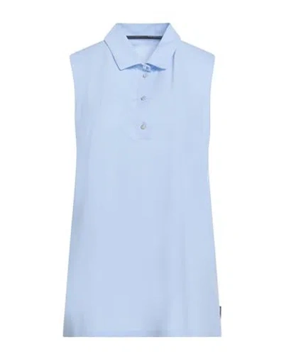 Rrd Woman Polo Shirt Sky Blue Size 8 Polyamide, Elastane