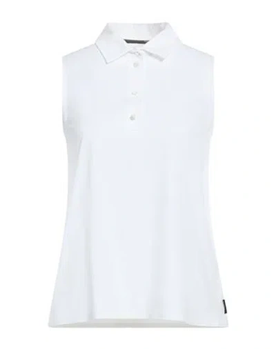 Rrd Woman Polo Shirt White Size 6 Polyamide, Elastane