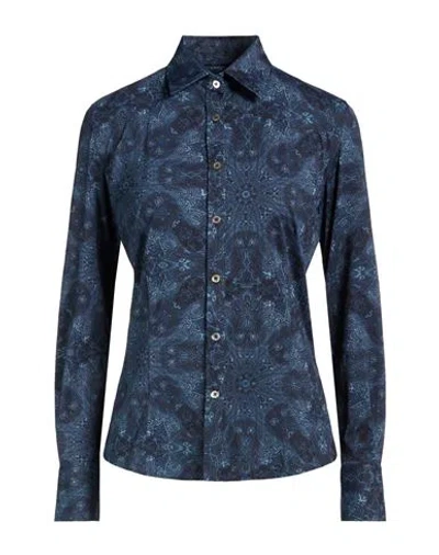 Rrd Woman Shirt Midnight Blue Size 8 Polyamide, Elastane