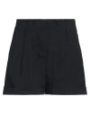 Rrd Woman Shorts & Bermuda Shorts Black Size 12 Polyamide, Elastane