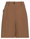 Rrd Woman Shorts & Bermuda Shorts Camel Size 8 Polyamide, Elastane In Beige