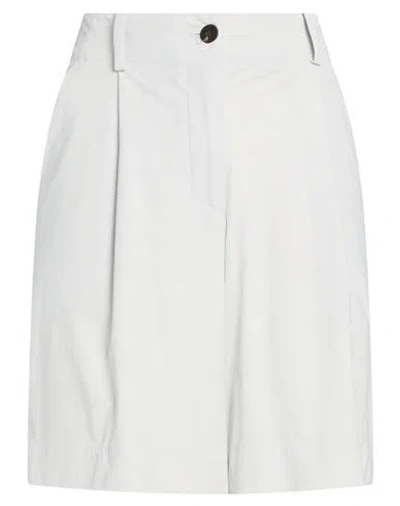 Rrd Woman Shorts & Bermuda Shorts Light Grey Size 10 Polyamide, Elastane In White