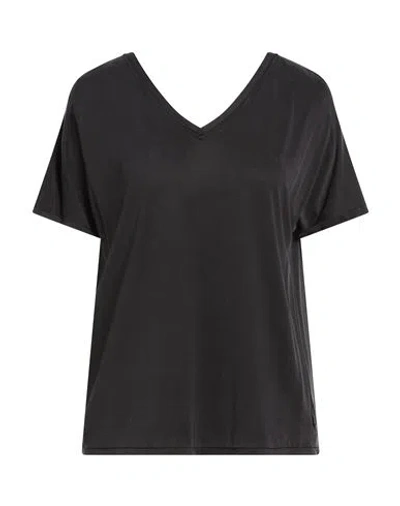 Rrd Woman T-shirt Black Size 10 Cupro, Elastane