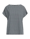 Rrd Woman T-shirt Slate Blue Size 6 Polyamide, Elastane In Blue