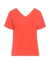 Rrd Woman T-shirt Tomato Red Size 8 Cupro, Elastane