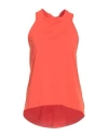 Rrd Woman Tank Top Orange Size 10 Polyamide, Elastane