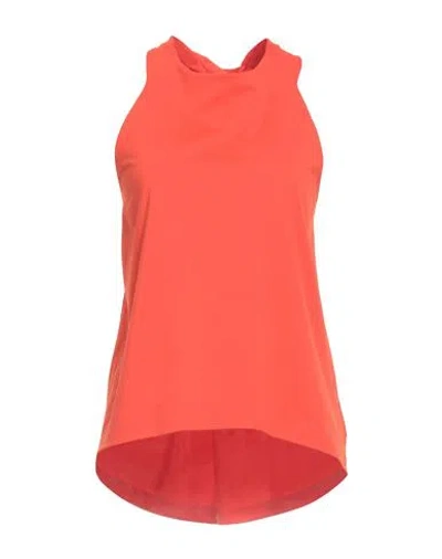 Rrd Woman Tank Top Orange Size 10 Polyamide, Elastane