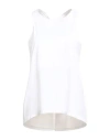 Rrd Woman Tank Top White Size 8 Polyamide, Elastane