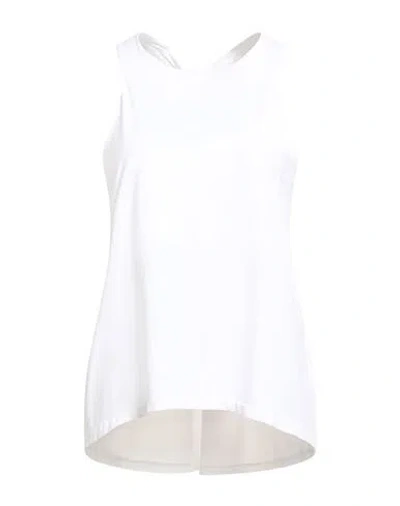 Rrd Woman Tank Top White Size 8 Polyamide, Elastane