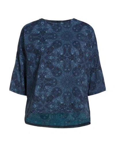 Rrd Woman Top Navy Size 8 Polyamide, Elastane In Blue