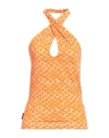 Rrd Woman Top Orange Size 6 Polyamide, Elastane In Orange