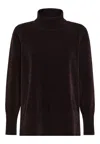 Rrd Women's Sweater  W25631 73 Burgundy In Burgundy