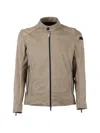 Rrd Zip Biker Jacket In Brown