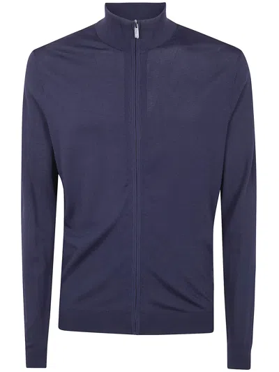 Rrd Zip Hoodie With Collar In Blue