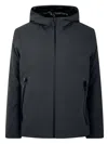 Rrd Minimalist Front-zipper Jacket With Structured Collar In Black