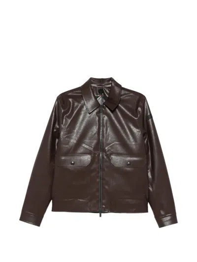 Rrd Zip-up Shirt Jacket In Brown