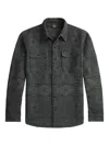 Rrl Abstract-pattern Overshirt In Black