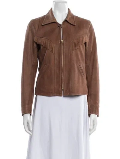 Pre-owned Rrl & Co. 2019 Lamb Leather Jacket In Brown