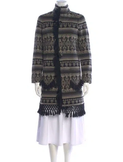 Pre-owned Rrl & Co. 2025 Jacquard Duster Sweater In Gray