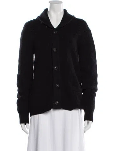 Pre-owned Rrl & Co. Cashmere V-neck Sweater In Black