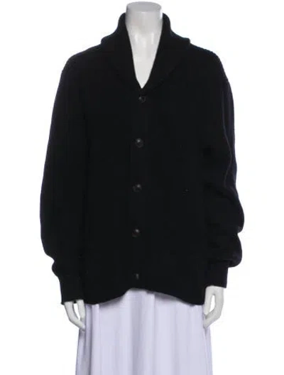 Pre-owned Rrl & Co. Cashmere V-neck Sweater In Black