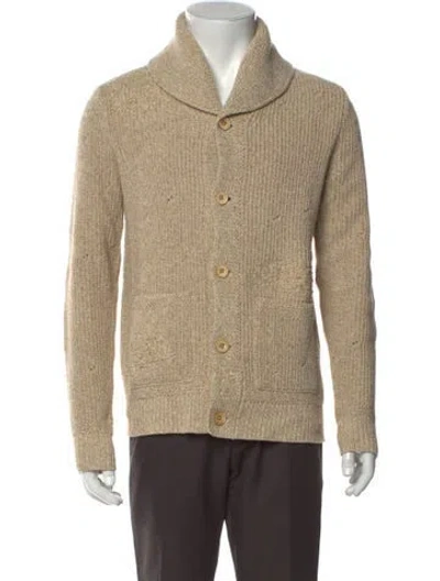 Pre-owned Rrl & Co. Collar Long Sleeve Cardigan In Neutral
