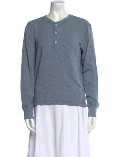 Pre-owned Rrl & Co. Crew Neck Long Sleeve Sweatshirt In Blue