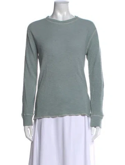 Pre-owned Rrl & Co. Crew Neck Long Sleeve Top In Blue