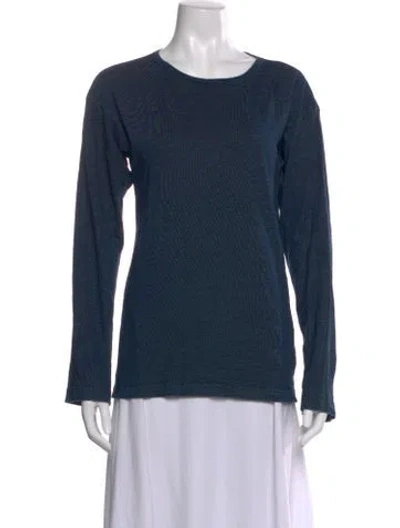 Pre-owned Rrl & Co. Crew Neck Long Sleeve T-shirt In Blue
