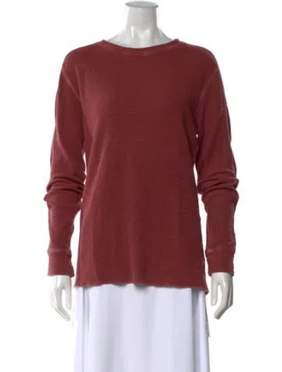 Pre-owned Rrl & Co. Crew Neck Sweater In Red