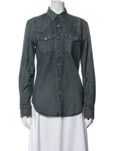 Pre-owned Rrl & Co. Denim Jacket W/ Tags In Blue