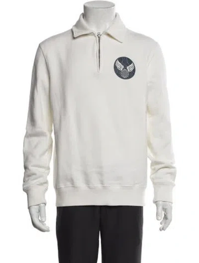 Pre-owned Rrl & Co. Graphic Print Crew Neck Sweatshirt In White