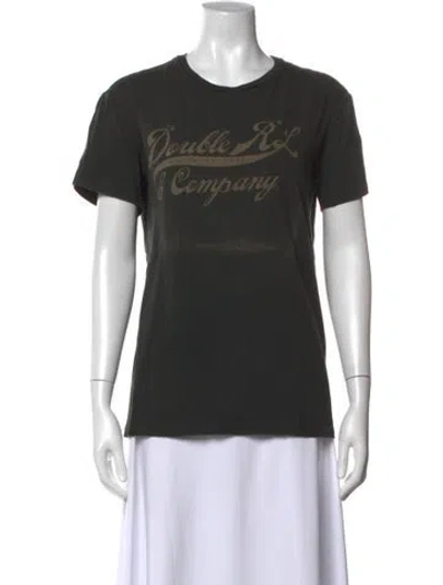 Pre-owned Rrl & Co. Graphic Print Crew Neck T-shirt In Black