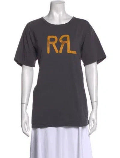 Pre-owned Rrl & Co. Graphic Print Crew Neck T-shirt In Gray