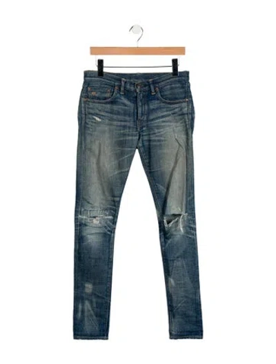 Pre-owned Rrl & Co. High-rise Skinny Leg Jeans In Blue