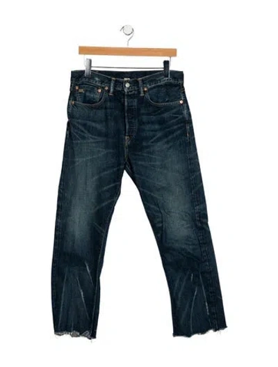 Pre-owned Rrl & Co. High-rise Straight Leg Jeans In Blue
