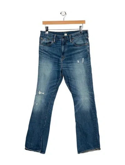 Pre-owned Rrl & Co. High-rise Straight Leg Jeans In Blue