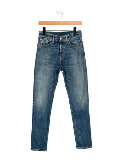 Pre-owned Rrl & Co. High-rise Straight Leg Jeans In Blue