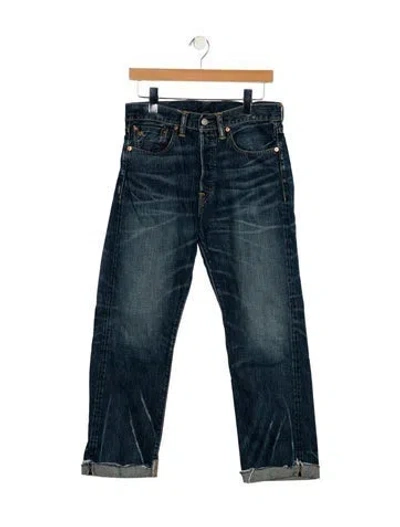 Pre-owned Rrl & Co. High-rise Straight Leg Jeans In Blue