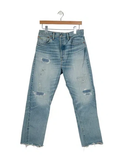 Pre-owned Rrl & Co. High-rise Straight Leg Jeans In Blue