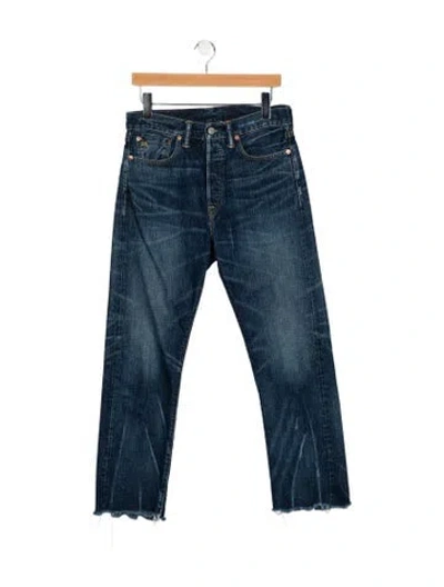 Pre-owned Rrl & Co. High-rise Straight Leg Jeans In Blue