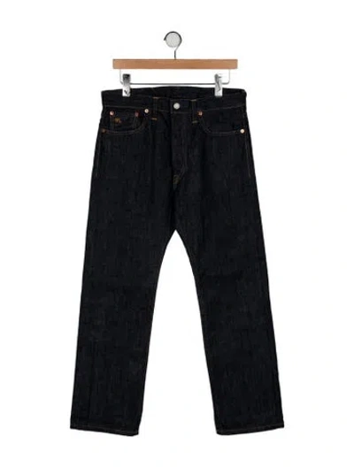Pre-owned Rrl & Co. High-rise Wide Leg Jeans In Black