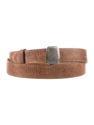 Pre-owned Rrl & Co. Leather Belt In Brown