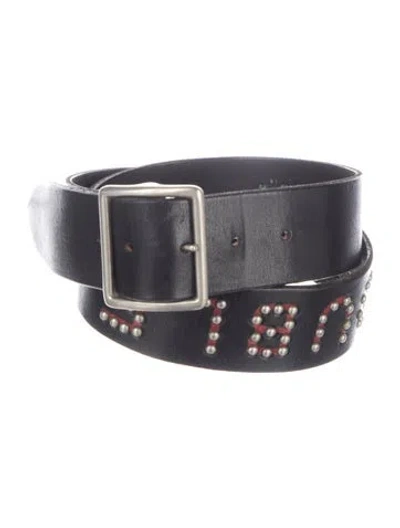Pre-owned Rrl & Co. Leather Studded Accents Waist Belt In Multi